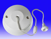 Contactum White 6 Amp Pull Cord Ceiling Switch product image