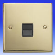 Edwardian Brass Telephone Sockets with White Inserts product image