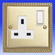 Georgian Brass Sockets with White Inserts product image 2