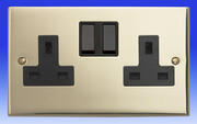 Edwardian Brass Sockets with Black Inserts product image