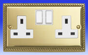 Georgian Brass Sockets with White Inserts product image