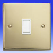 Edwardian Brass Wall Switches with White Inserts product image