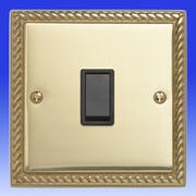 Georgian Brass Wall Switches with Black Inserts product image