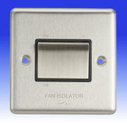 SATURN - Matt Chrome Fan Isolator - Black Insert product image