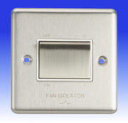 SATURN - Matt Chrome Fan Isolator - White Insert product image