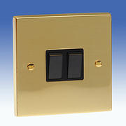 Edwardian Brass Wall Switches with Black Inserts product image