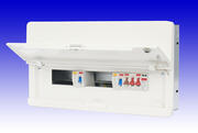 Contactum - Defender2 Flush Dual Split Consumer Unit c/w 2 RCDs + SPD product image