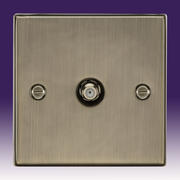 Knightsbridge - TV & Satellite Outlets - Square Edge Antique Brass product image 3