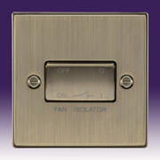 Knightsbridge - 3 Pole Fan Isolator Switch - Sq Edge Antique Brass product image