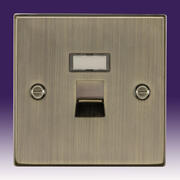 Knightsbridge - Telephone & RJ45 Outlets - Square Edge Antique Brass product image 3