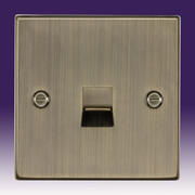 Knightsbridge - Telephone & RJ45 Outlets - Square Edge Antique Brass product image 2