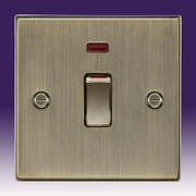 Knightsbridge - 45 Amp Switches - Sq Edge Antique Brass product image