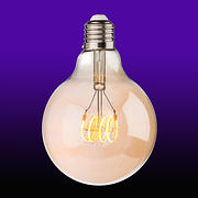 LED Vintage Lamp – Amber Tinted Glass - 95mm Dia product image