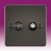 Flatplate - Gun Metal TV & Satellite Sockets product image