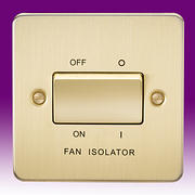 Flatplate - Brushed Brass Fan Switch product image