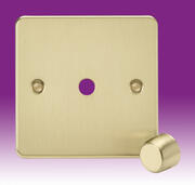 1 Gang Dimmer Plate c/w Matching Knob - Brushed Brass product image