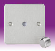 1 Gang Dimmer Plate c/w Matching Knob - Brushed Chrome product image