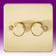 Flatplate - Brushed Brass Dimmer Switches product image 2