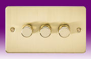 Flatplate - Brushed Brass Dimmer Switches product image 3