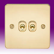 Flatplate - Polished Brass Toggle Switches product image