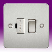 Flatplate - Brushed Chrome Switched/Unswitched Spurs & Flex Outlet Plates product image