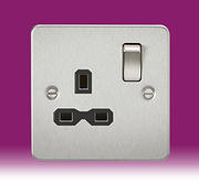 Flatplate - Brushed Chrome Twin & Single Sockets product image 2