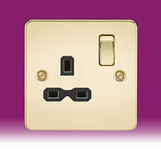 Flatplate - Polished Brass Twin & Single Sockets product image 2