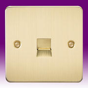 Flatplate - Brushed Brass Telephone Sockets & RJ45 Outlets product image