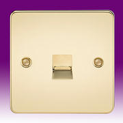 Flatplate - Polished Brass Telephone Sockets & RJ45 Outlets product image