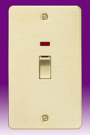 Flatplate - Brushed Brass 45Amp Switches product image 2