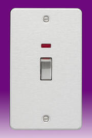 Flatplate - Brushed Chrome 45Amp Switches product image 2