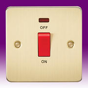 Flatplate - Brushed Brass 45Amp Switches product image 2