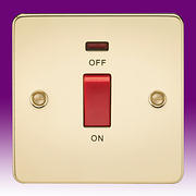 Flatplate - Polished Brass 45Amp Switches product image 3