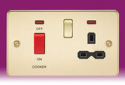 Flatplate - Polished Brass Cooker Control Unit product image