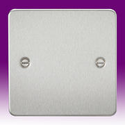 Flatplate - Brushed Chrome Blank Plates + Surface Boxes product image