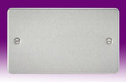 Flatplate - Brushed Chrome Blank Plates + Surface Boxes product image 2