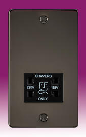 Flatplate - Gun Metal Dual Voltage Shaver Socket product image