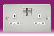 Flatplate - Brushed Chrome Twin & Single Sockets product image