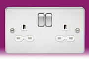 Flatplate - Polished Chrome Twin & Single Sockets product image