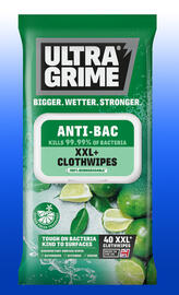 UltraGrime PRO Anti-Bac XXL - Pack 40 Clothwipes product image