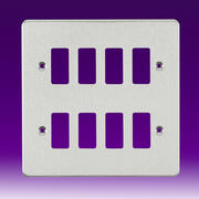 Knightsbridge - Grid  - Flat Plate - Brushed Chrome product image 6