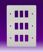 Knightsbridge - Grid  - Flat Plate - Brushed Chrome product image 7