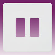 Grid Plate Screwless - Matt White product image