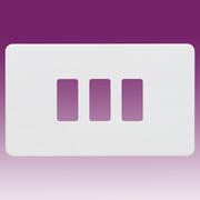 Grid Plate Screwless - Matt White product image 2