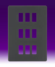 Knightsbridge - Grid Plate Screwless - Anthracite product image 7