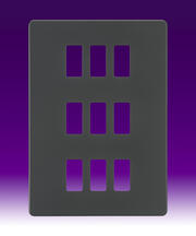 Knightsbridge - Grid Plate Screwless - Anthracite product image 7