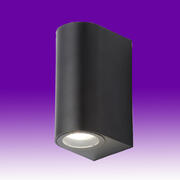 Iona Coastal GU10 LED Up & Down Wall Light 2 x 7w  - Black product image