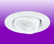 JCC - V50 Pro - Fire Rated 6W LED Tilt Downlight - 3000/4000K IP65 - White product image