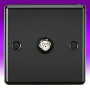 Rounded Edge - TV & Satellite Sockets - Matt Black product image 3