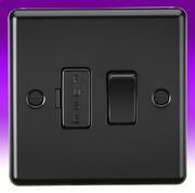 Rounded Edge - Switched/Unswitched Spurs & Flex Outlet Plates - Matt Black product image